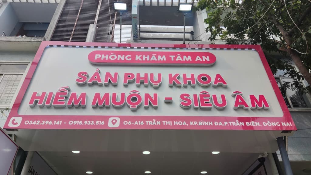 Biển hiệu phòng khám Tâm An